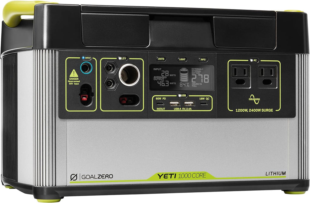 Portable Power Station, 1000 W, Solar-Powered Generator K2352