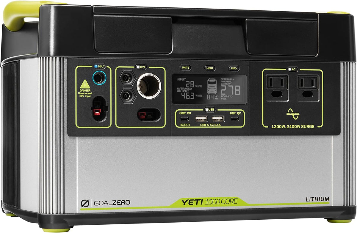 Portable Power Station, 1000 W, Solar-Powered Generator K2352