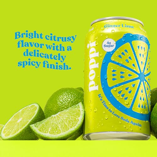Ginger Lime Prebiotic Soda, 12 Fl Oz Can V127