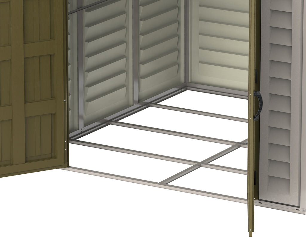 Offwhite/Brown 8x8 Outdoor Storage Shed L985552