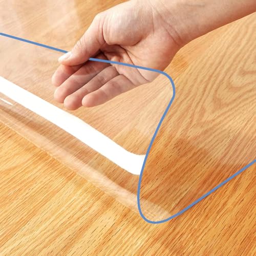 Clear Plastic Table Cover Protector 1.5mm Thick PVC Tablecloth G9990