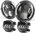 7'' Black Cree LED Headlights and 4'' LED Fog Lights X8933