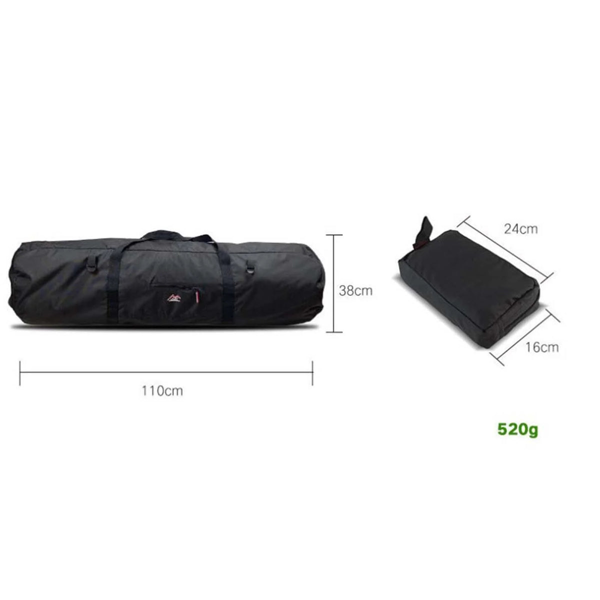 Black Camping Tent Storage Bag with Double Handles T5954