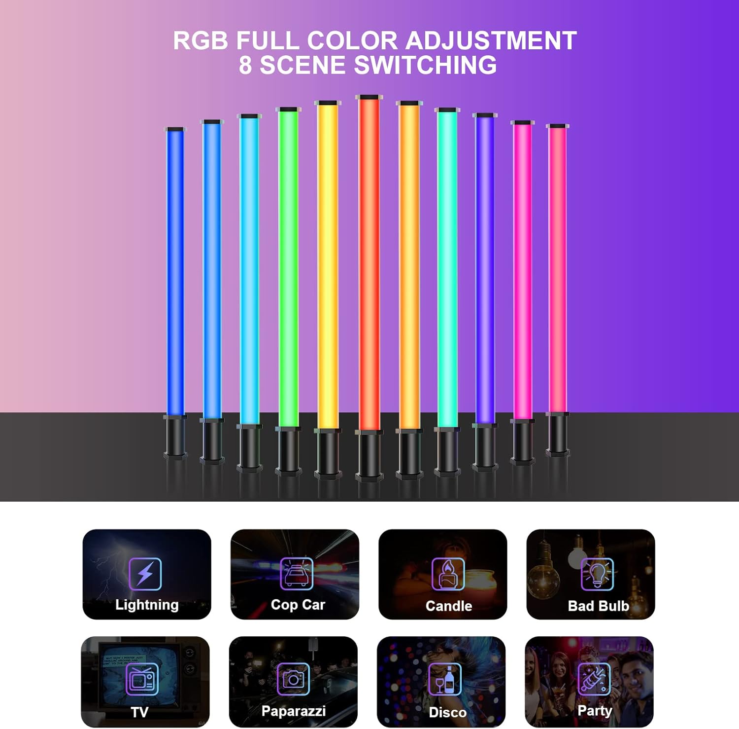 RGB Light Wand with Rechargeable Battery J46951