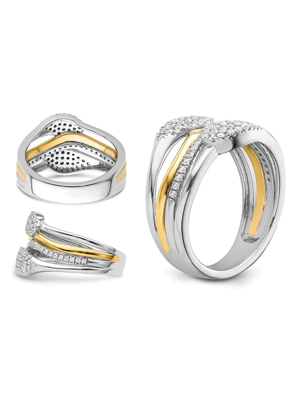 14K White and Yellow Gold Lab-Grown Diamond Ring P79806