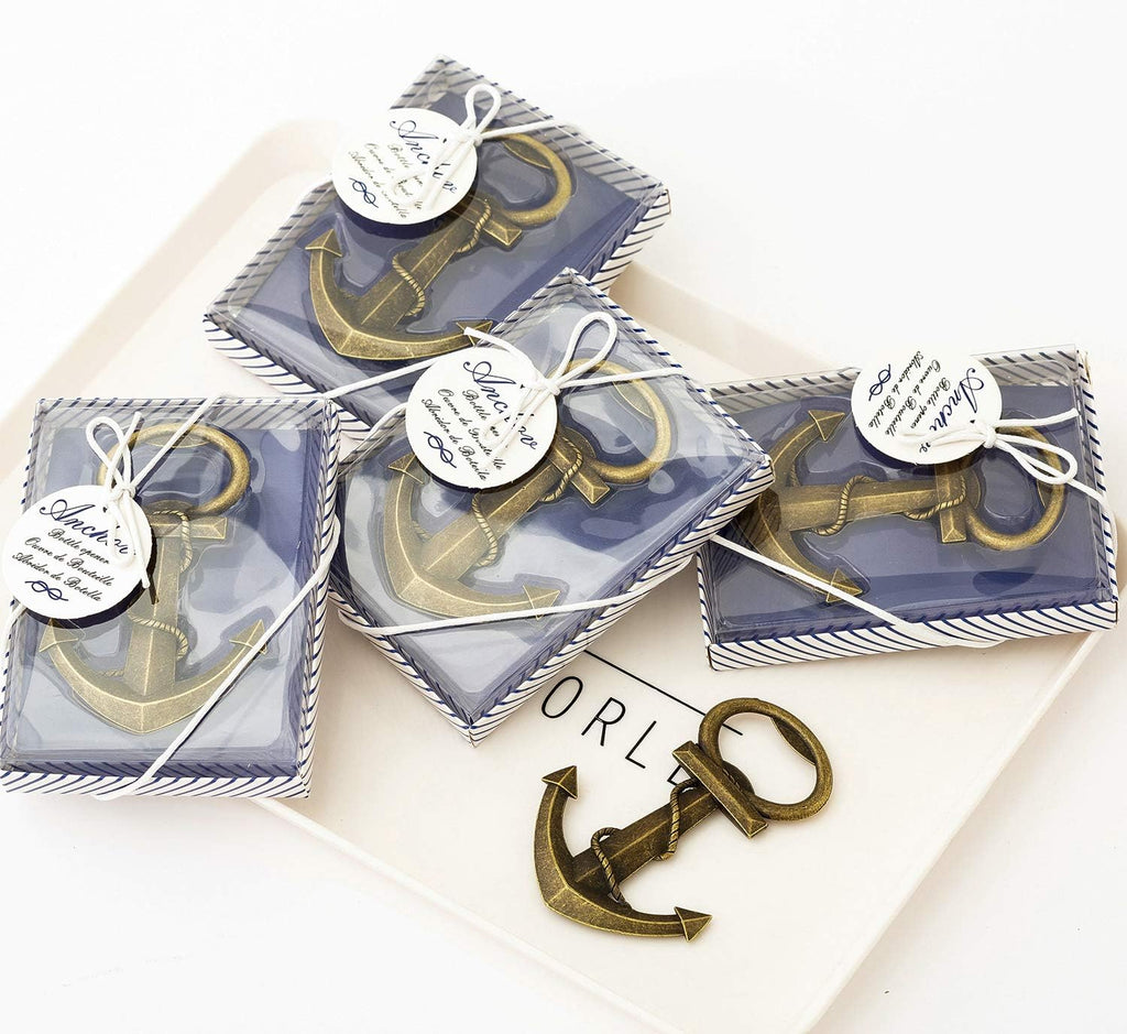 30Pcs Nautical Anchor Bottle Openers with Individual Gift Package R927405