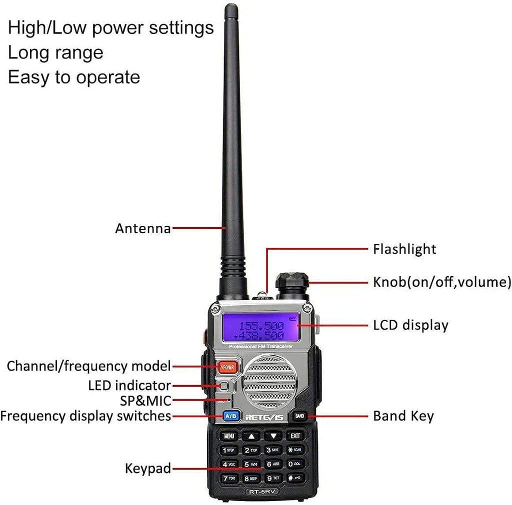 6 Pack Dual Band Rechargeable Walkie Talkies with 6-Way Charging Station T7807