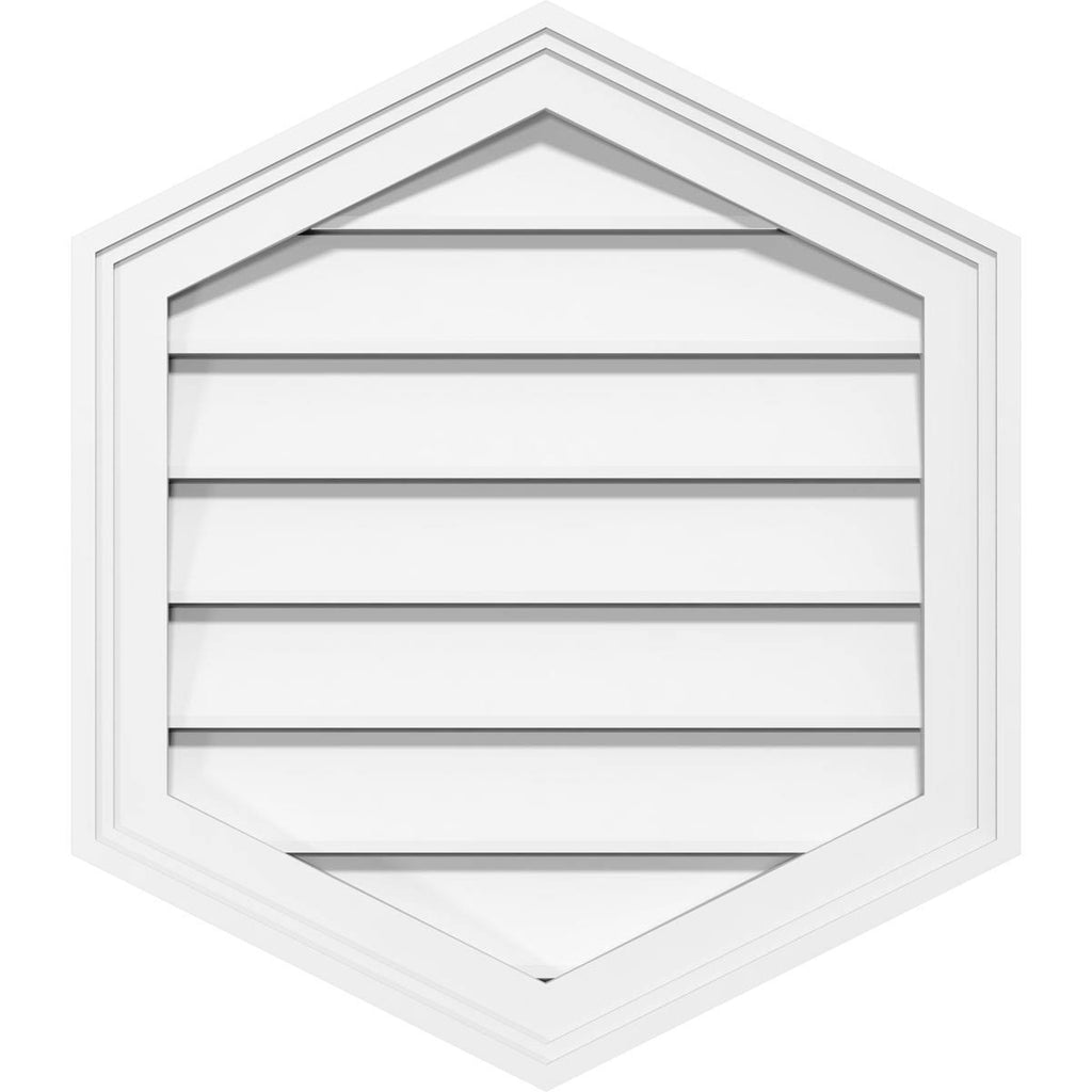 Vertical Peaked Surface Mount PVC Gable Vent F879984