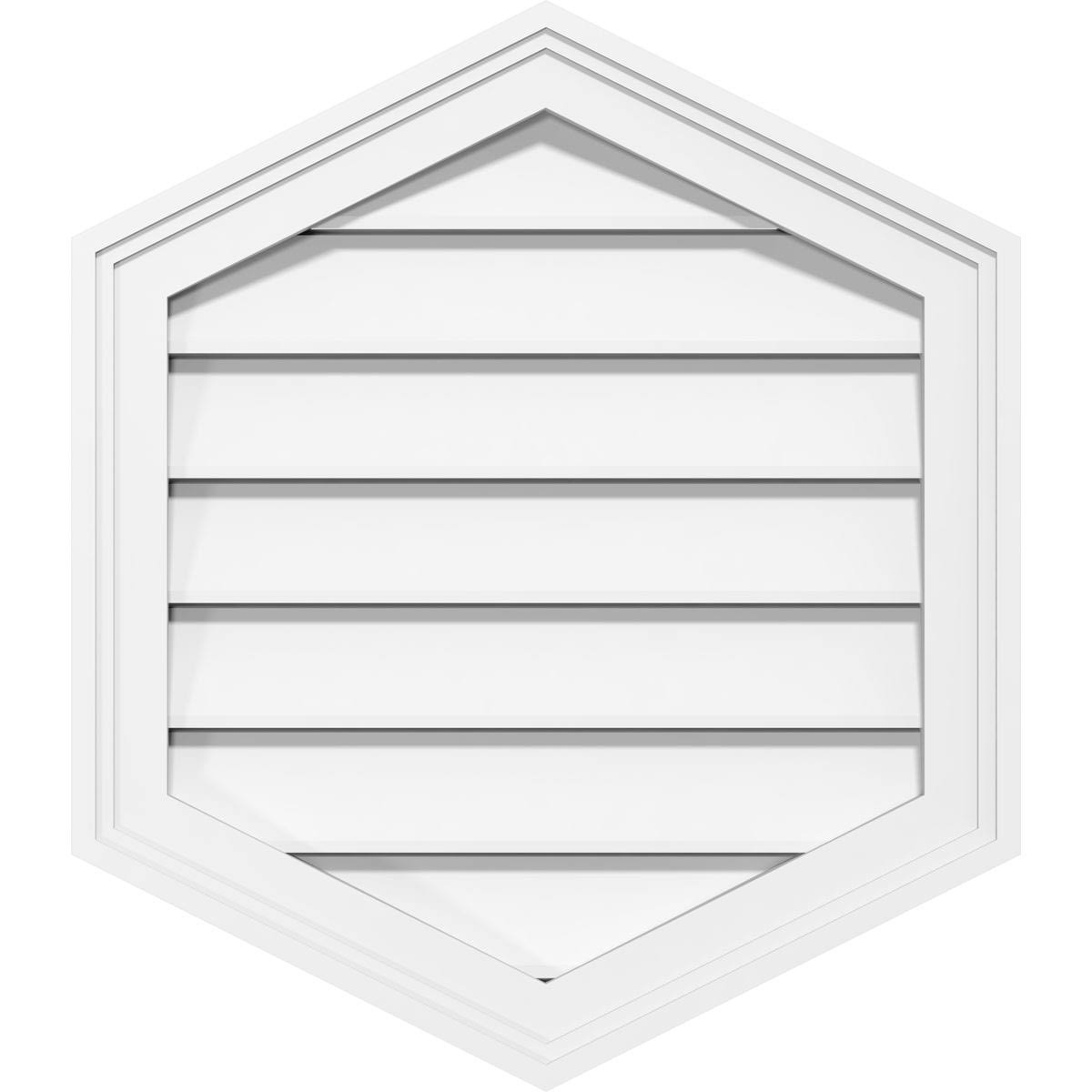 Vertical Peaked Surface Mount PVC Gable Vent F879984