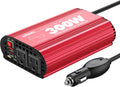 300Watt Pure Sine Wave Power Inverter 12V DC to 120V AC with 4.8A Dual USB and 2 AC Outlets B8877
