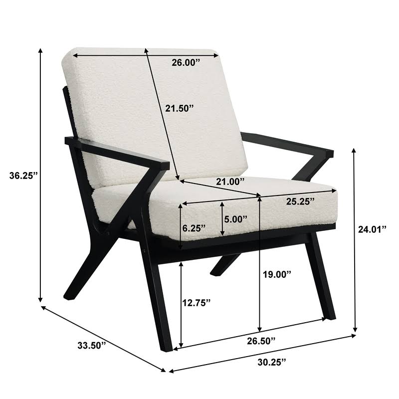 White Wood Frame Chair Z64906