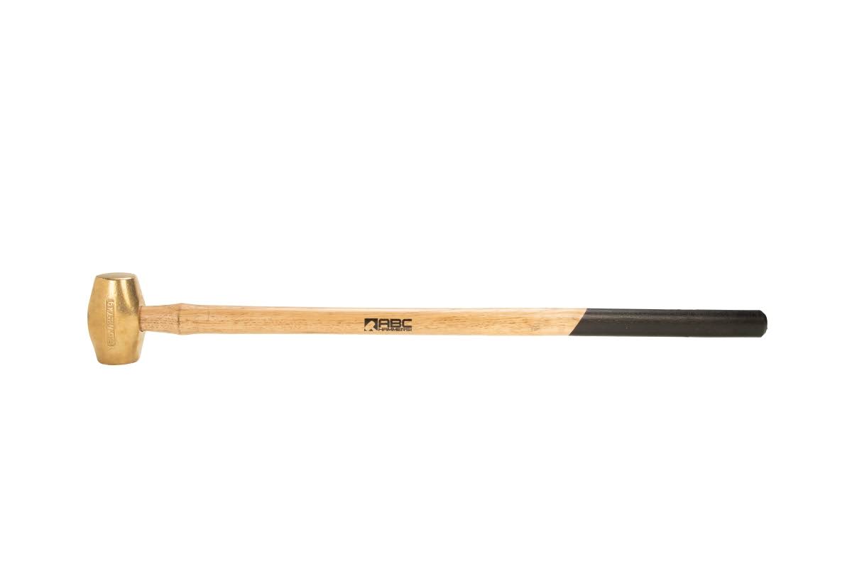 32 in. 6 lbs Brass Hammer with Wood Handle C720