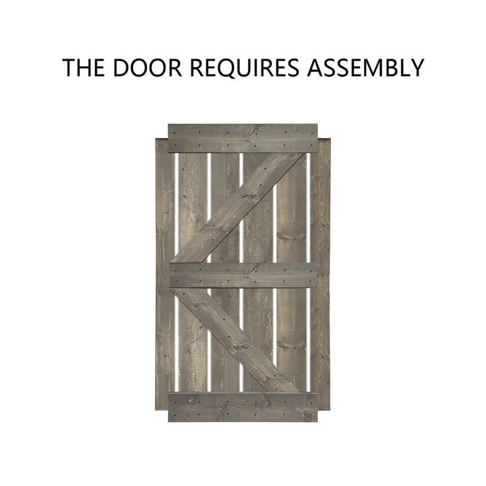 Espresso Solid Knotty Pine Wood Interior Sliding Barn Door Slab X508323