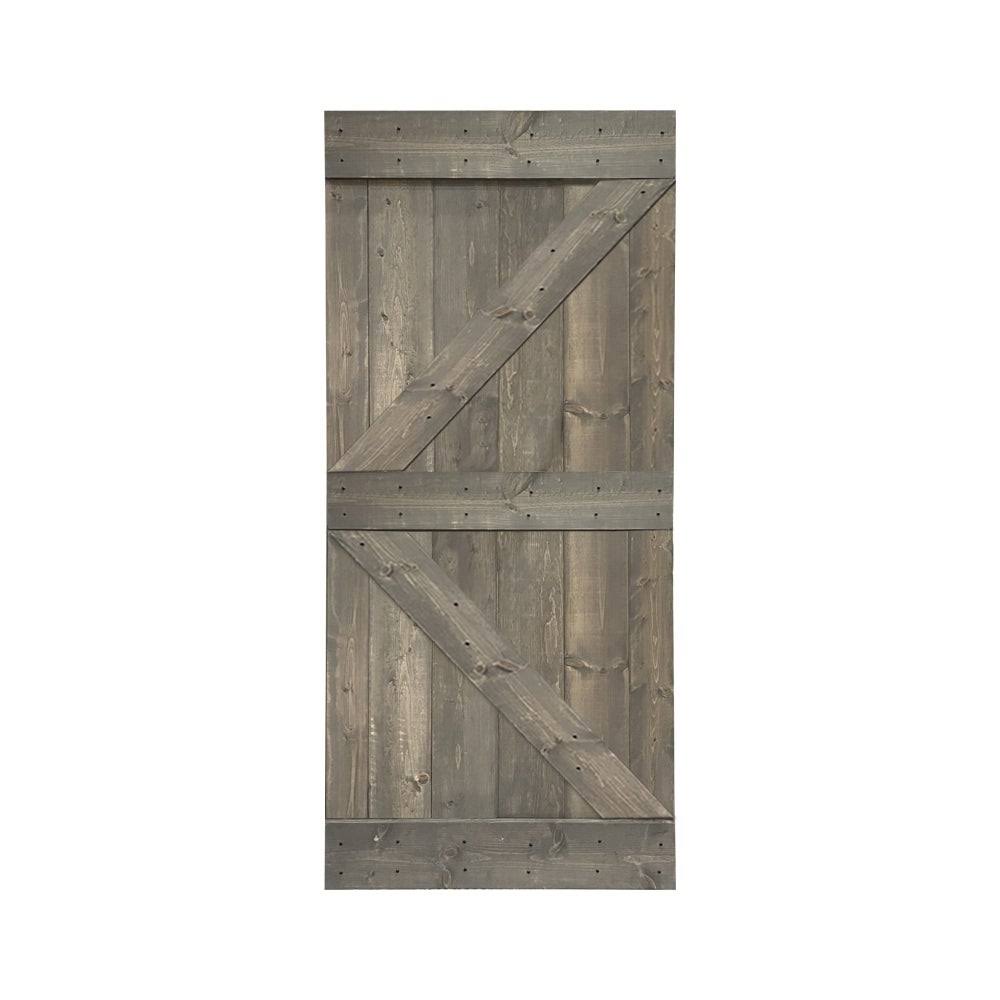 Espresso Solid Knotty Pine Wood Interior Sliding Barn Door Slab X508323