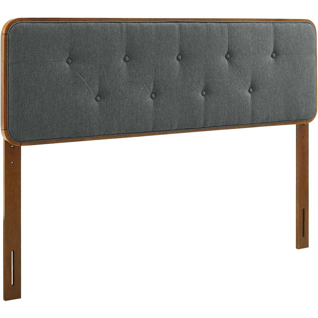 Tufted Twin Fabric and Wood Headboard K7323