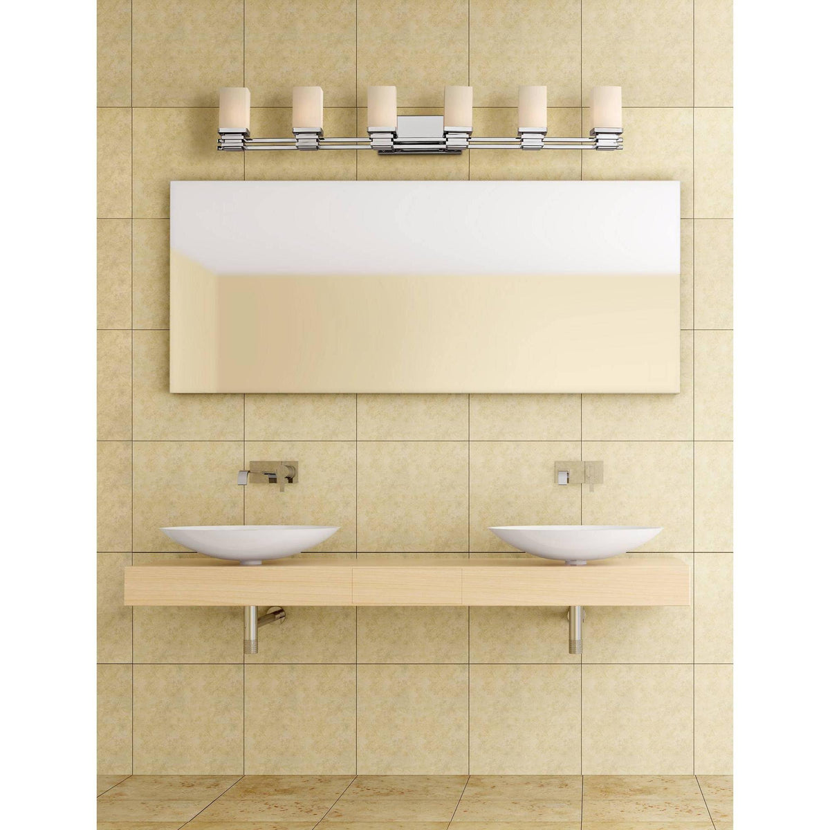 6-Light Chrome Bath Light U305