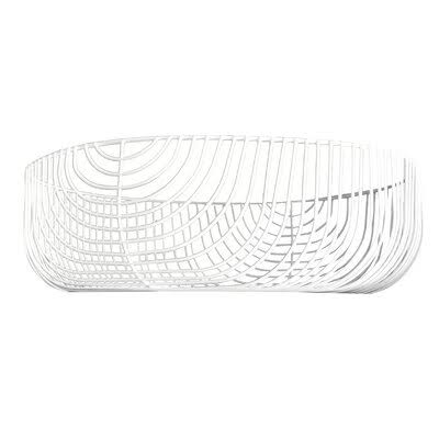 White Metal Wire Basket K84873
