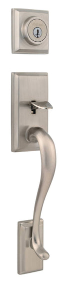 Satin Nickel Double Cylinder Handleset S34876