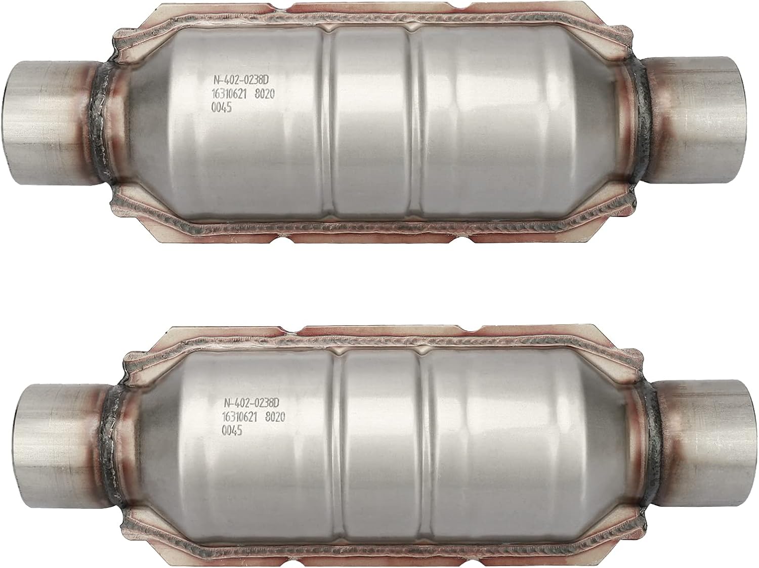 2.5" Inlet/Outlet Universal Catalytic Converter with O2 Port & Heat Shield T381