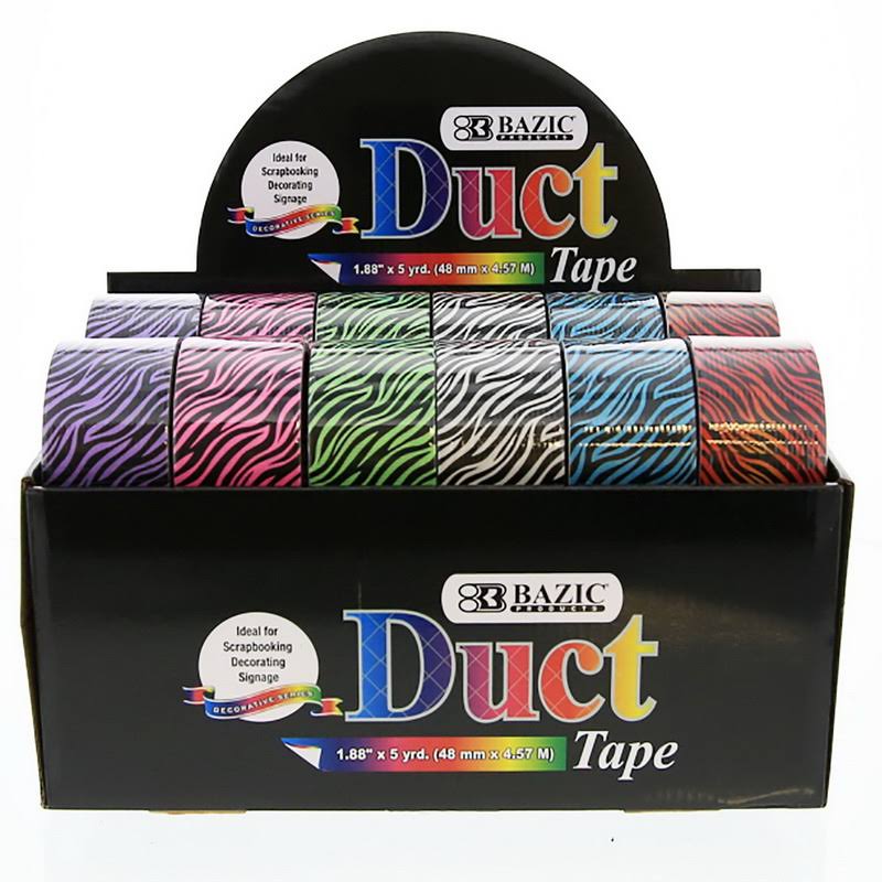 1.88 inch x 5 Yards Zebra Duct Tape (24/Case) X3140