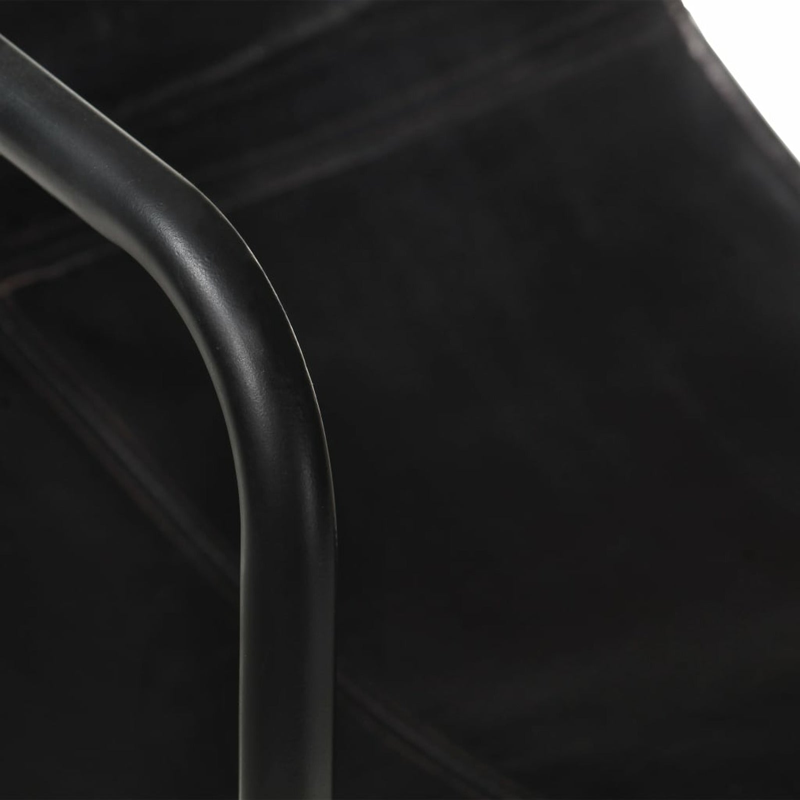 Black Real Leather Armchair A39038