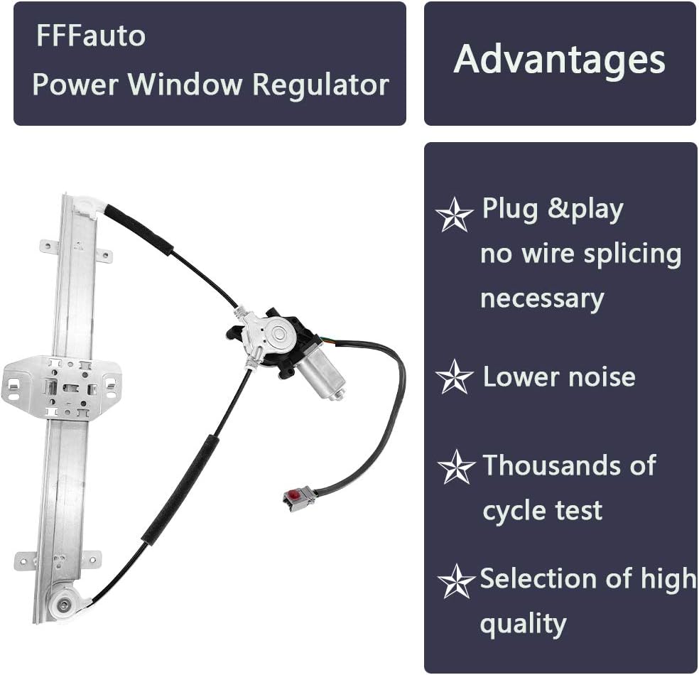 Front Driver Side Power Window Regulator with Motor Assembly for Honda Element 2003-2010 Pack of 2 L4520