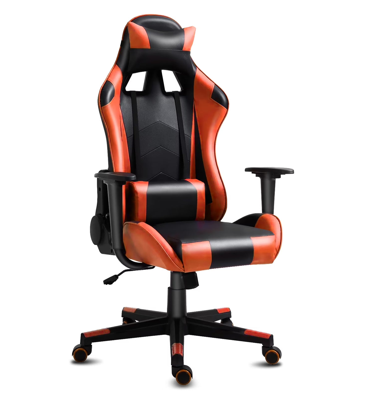 Black Orange Ergonomic Reclining Gaming Chair J7461