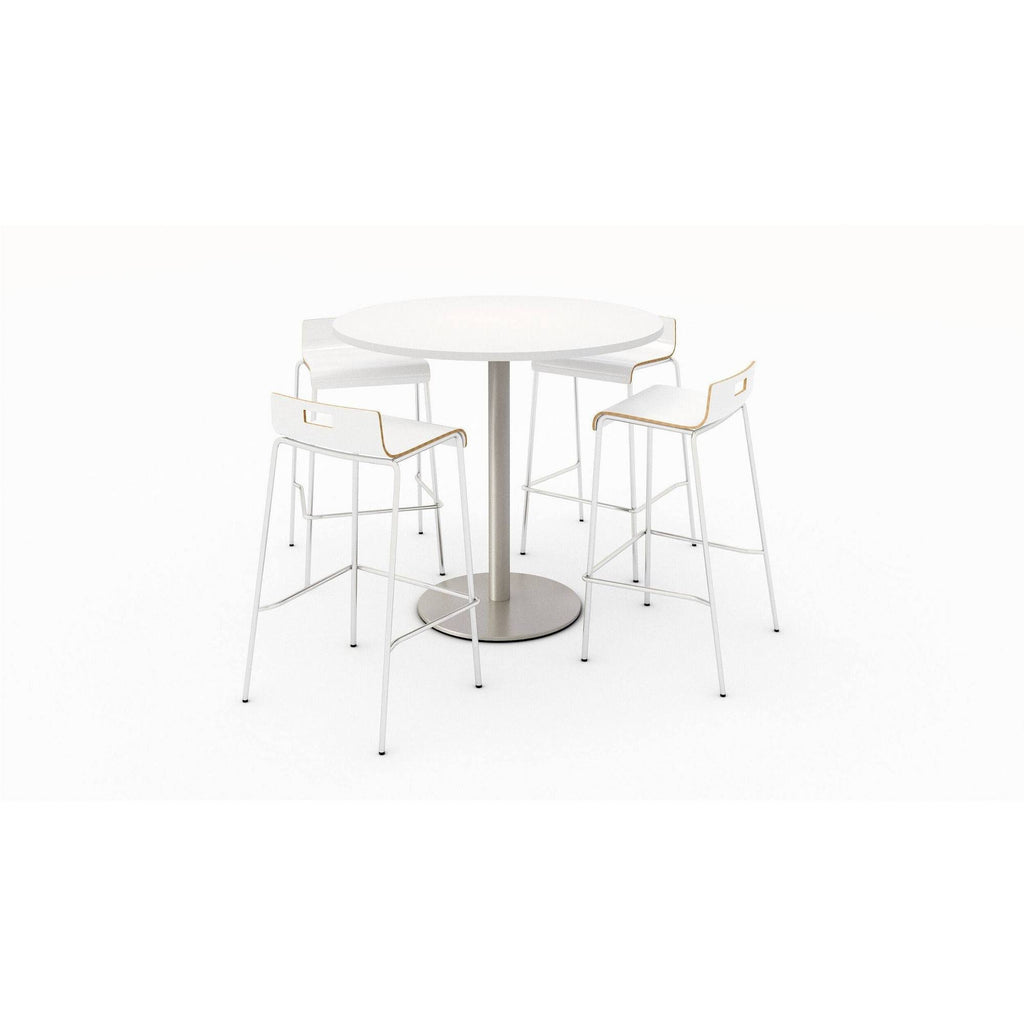 White Low Back Barstool G39735