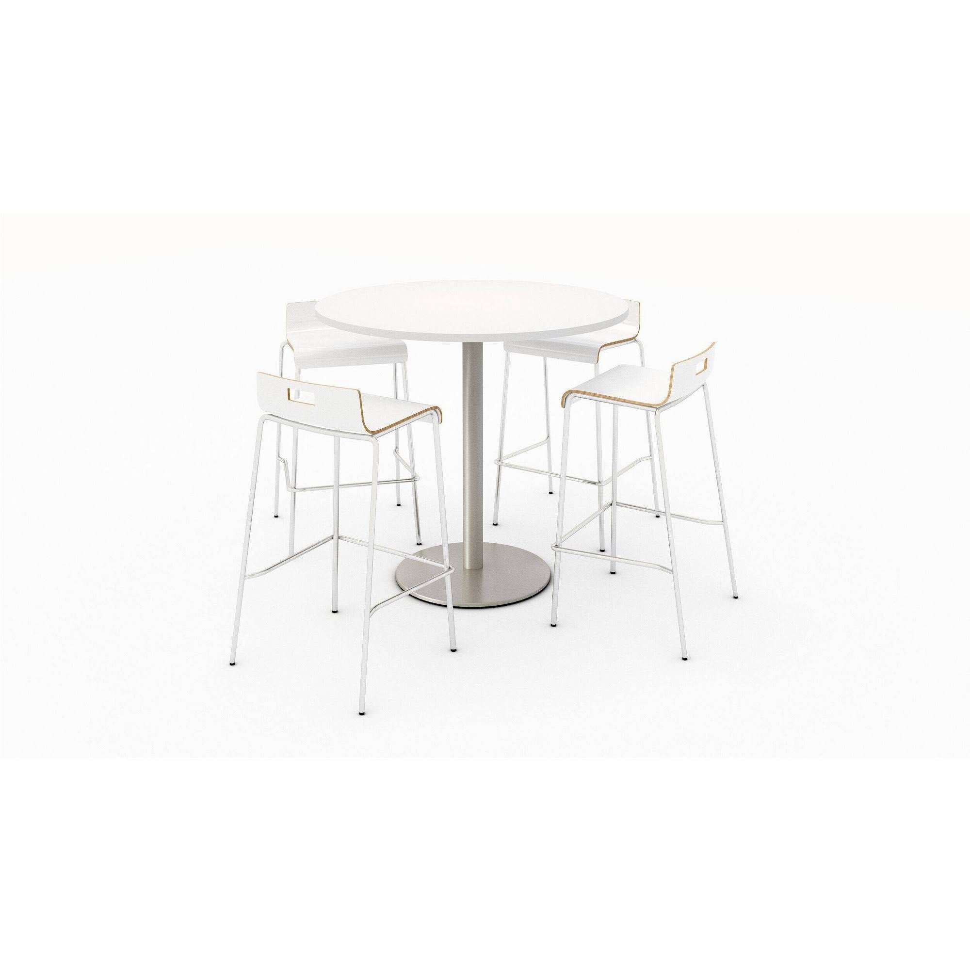 White Low Back Barstool G39735