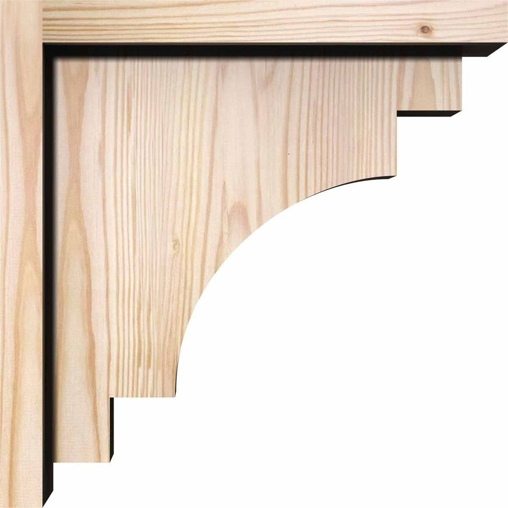 Mediterranean Smooth Corbel with Backplate, Douglas Fir Y25129
