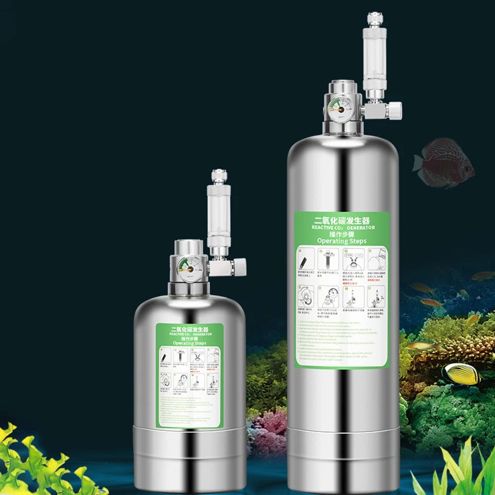 5L Double Aquarium CO2 Generator System Kit with Solenoid Valve Bubble Diffuser Z267