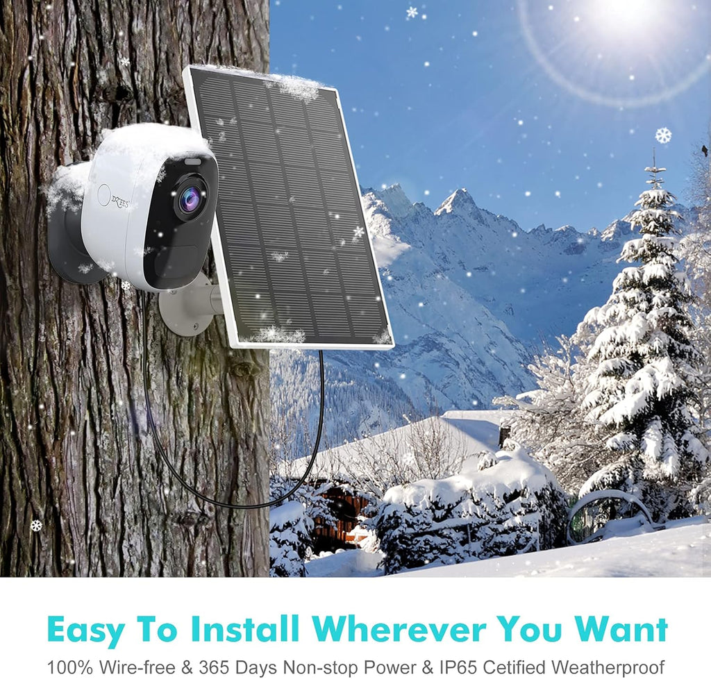 2K Solar Security Camera with Solar Panel Y522171
