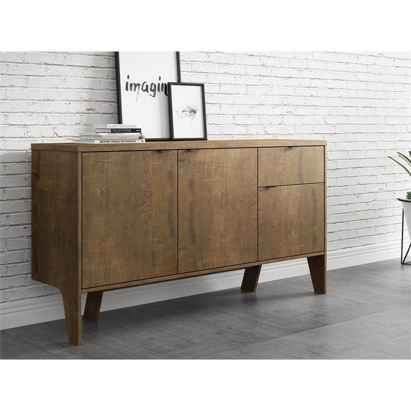 Walnut Melamine Buffet-Server W238