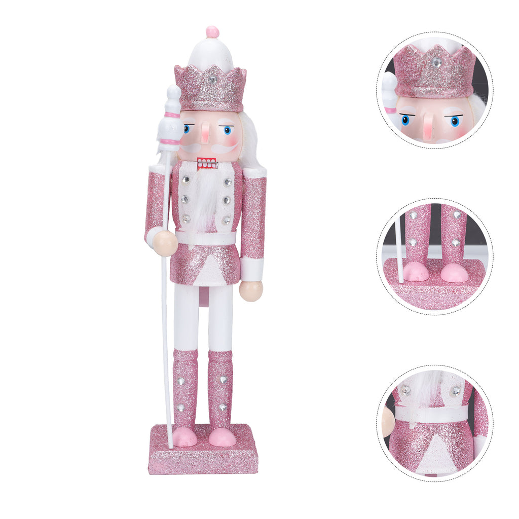 Wooden Nutcracker Soldier Santa Doll Y789