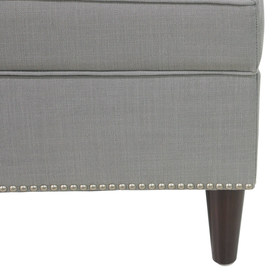 Linen Gray Button Storage Bench W360336