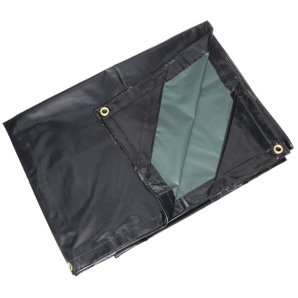 Black/Green Nylon Vinyl Lam Tarp 20x30Ft F2666