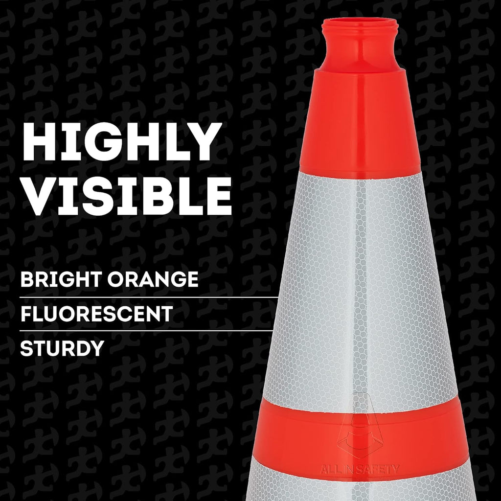 28 Inch Orange PVC Plastic Traffic Cones X729929