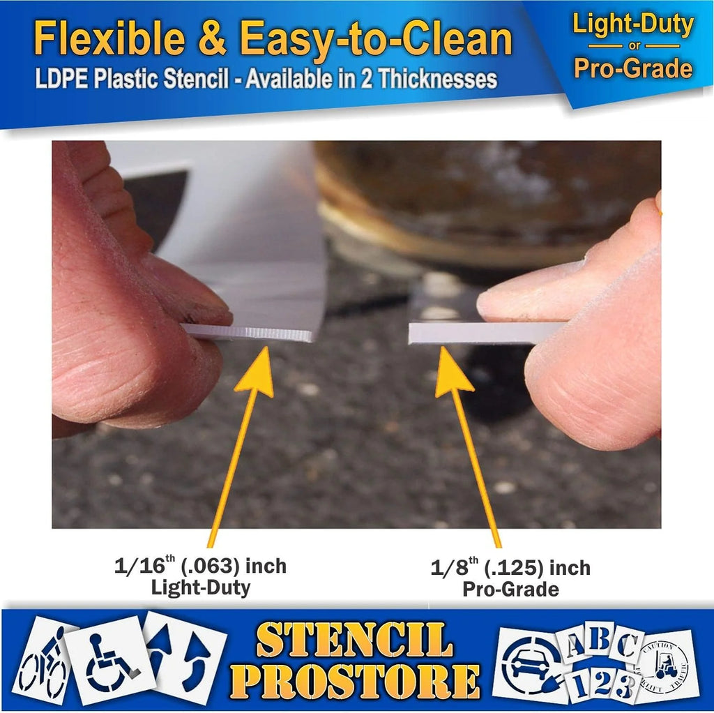 Eye Protection Floor Marking Stencil 24 Inch X 24 Inch X 1/8 Inch B34830