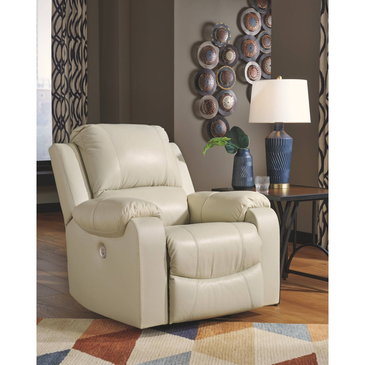 Cream Power Rocker Recliner E640142