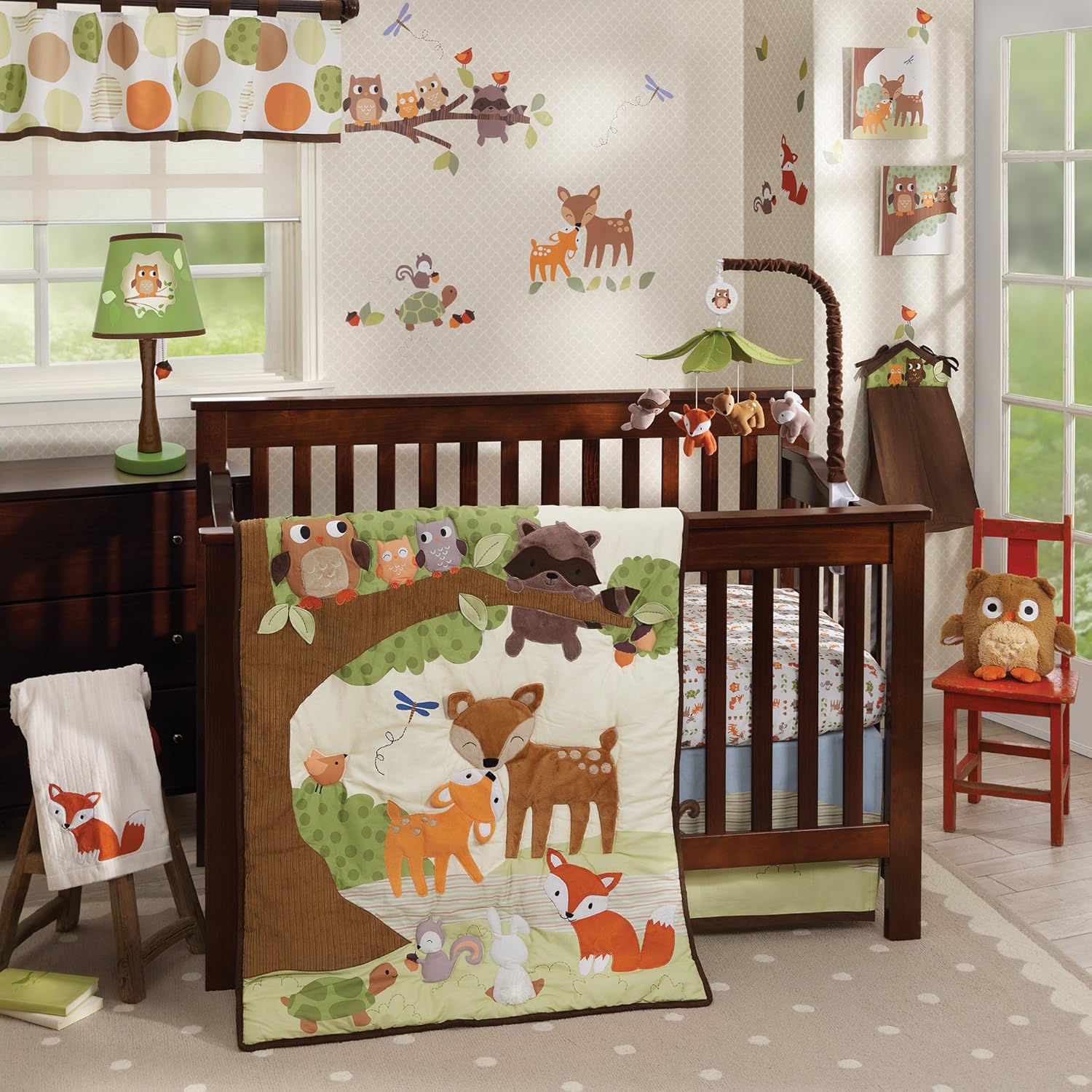 Multicolor Forest Animals Musical Baby Crib Mobile S3314