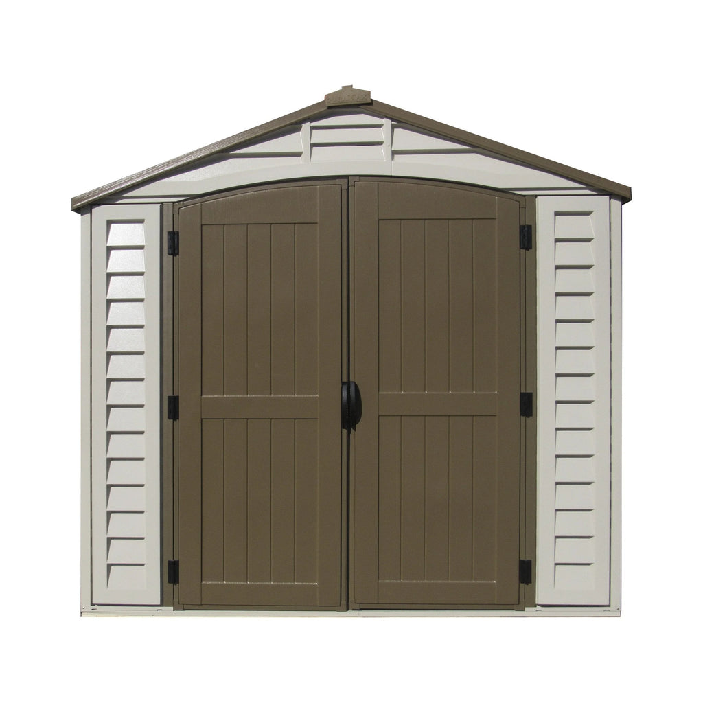 Offwhite/Brown 8x8 Outdoor Storage Shed L985552