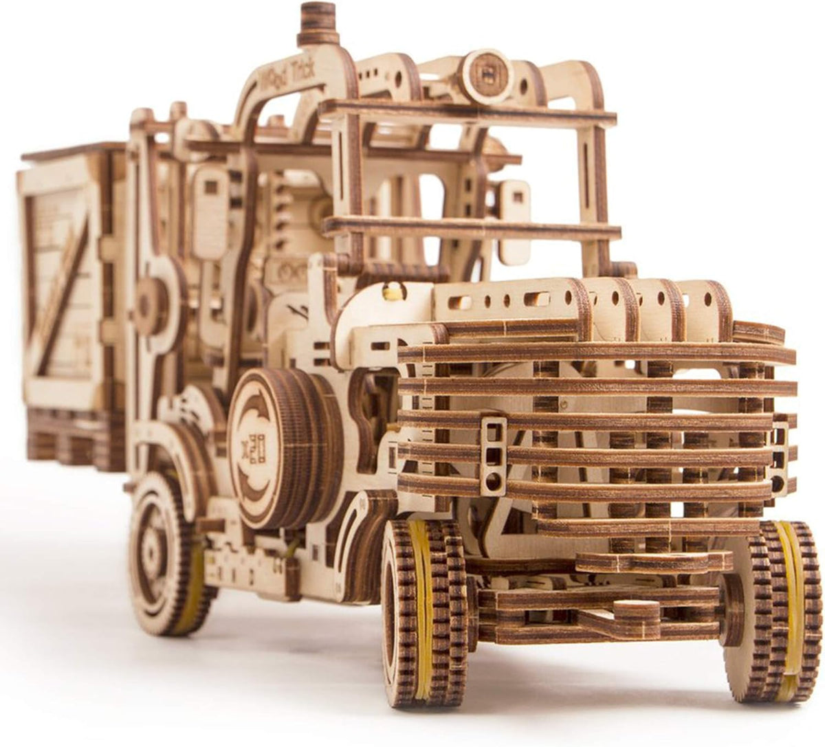 3D Wooden Puzzle Forklift Truck Model Kit with Pallet and Money Box O70754