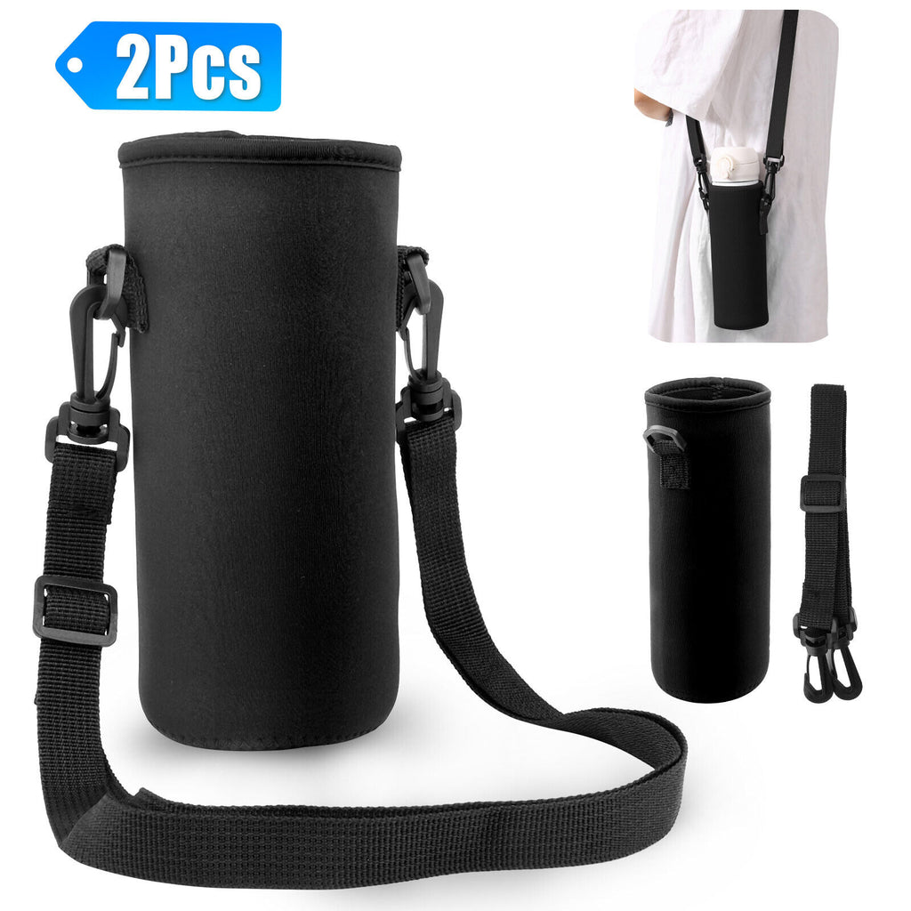 2Pcs Insulated Water Bottle Bags with Adjustable Shoulder Strap Z5220