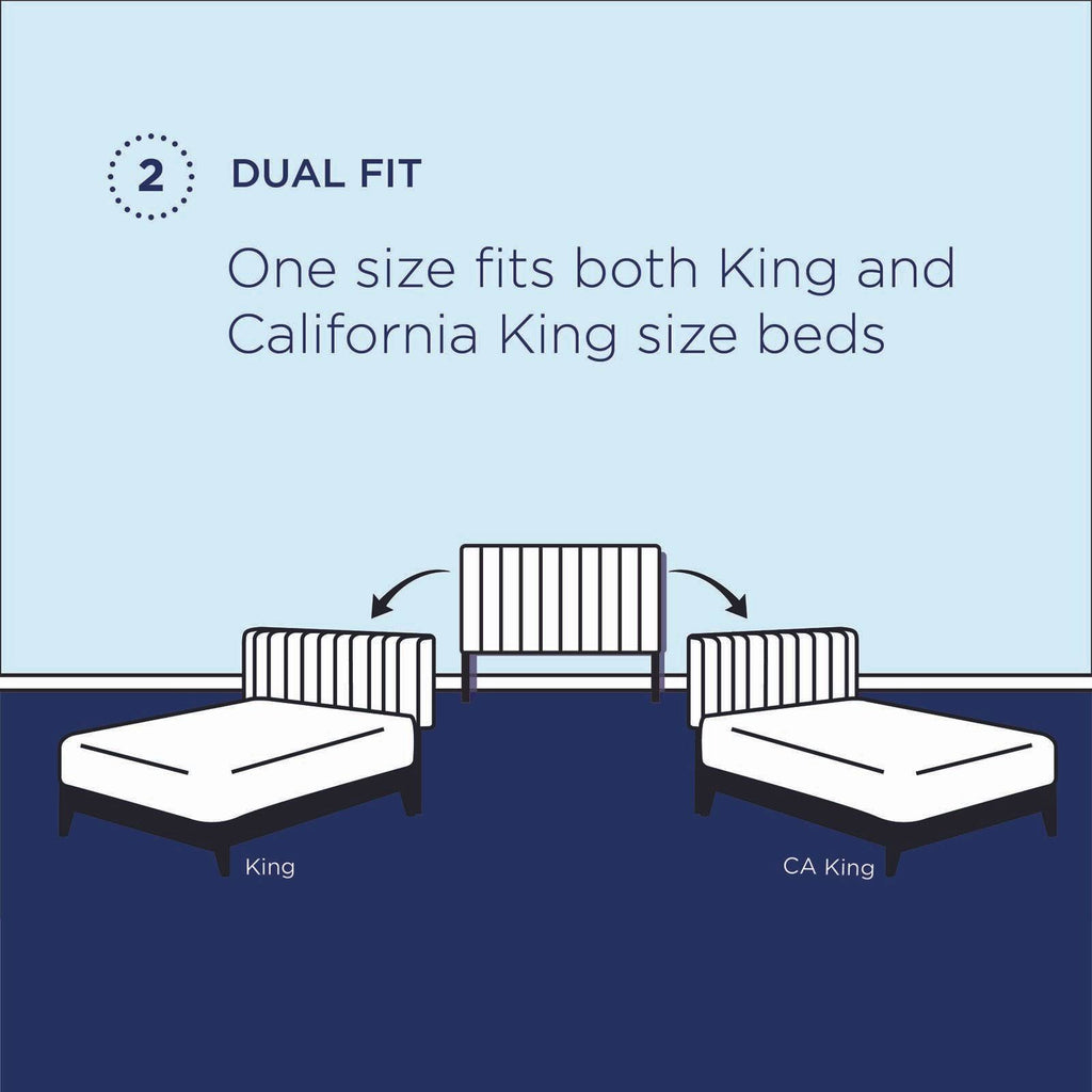 Navy Performance Velvet King/California King Headboard F611794