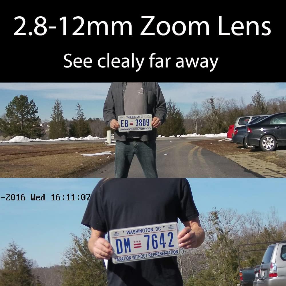Clear Night Vision 5MP TVI/AHD 4MP HDCVI 2.8-12mm Manual Zoom Bullet CCTV Security Camera D52267