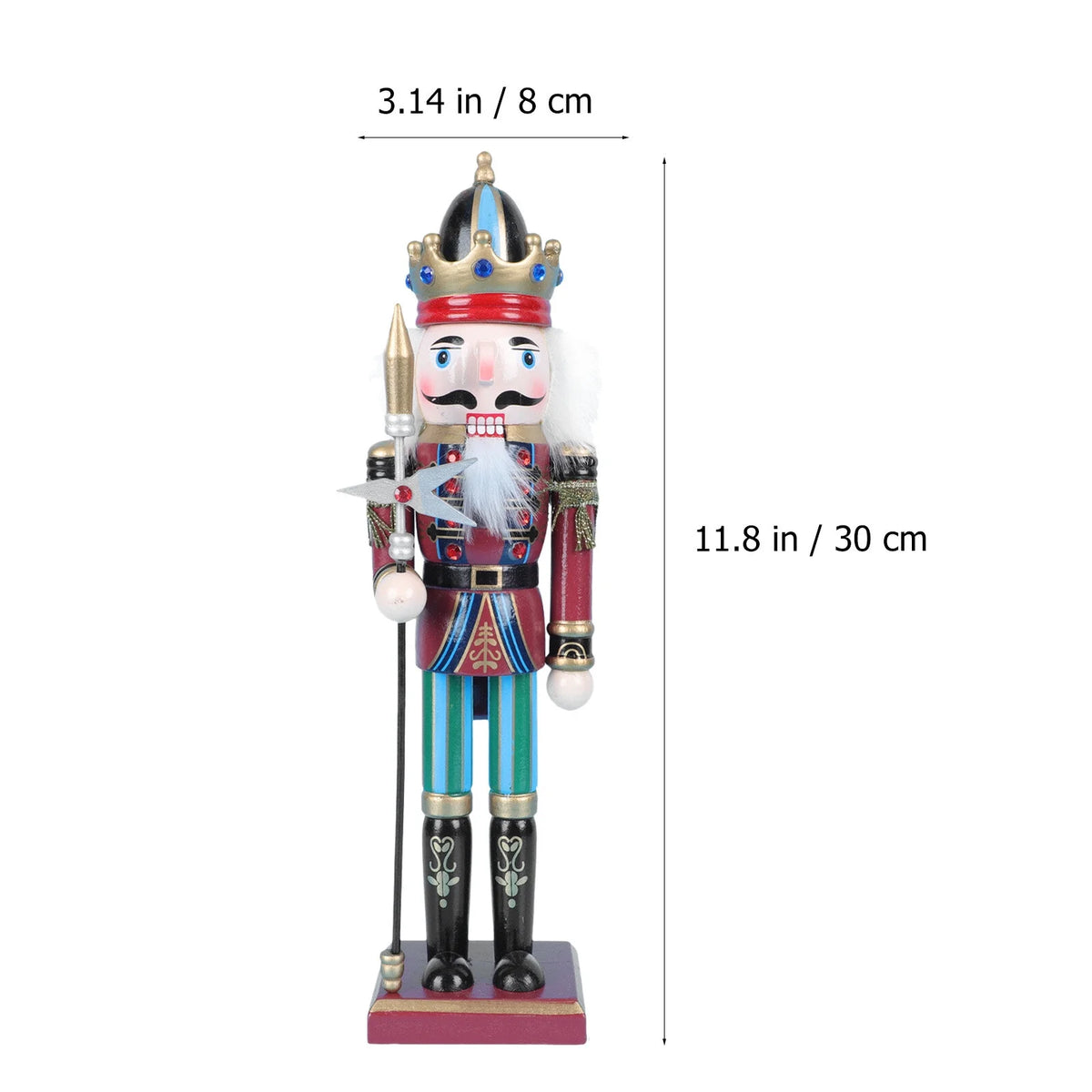 Walnut Wooden Nutcracker Soldier Doll Xmas Decor O352