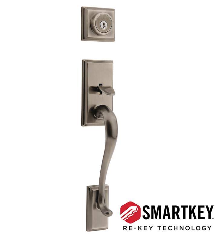 Satin Nickel Double Cylinder Handleset S34876