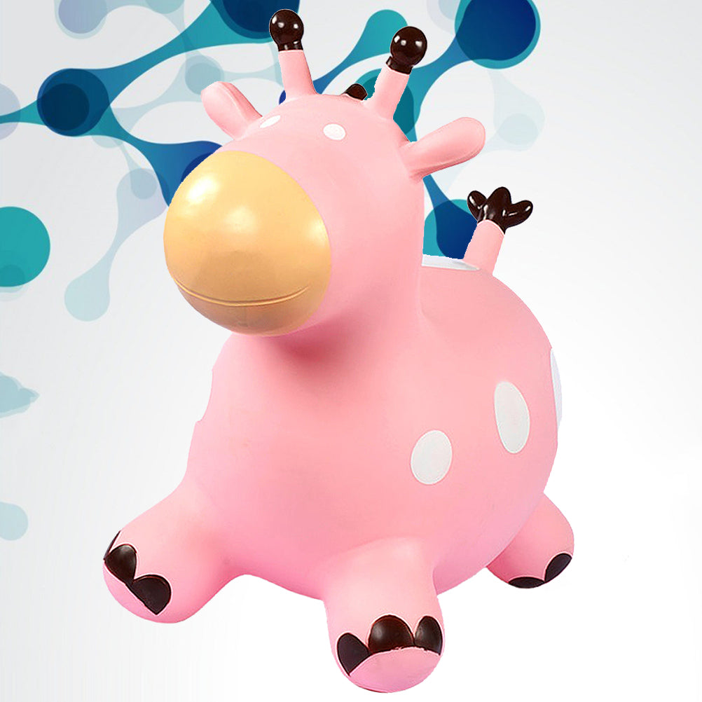 Inflatable Jumping Horse Toy with Air Pump (Pink) K43529
