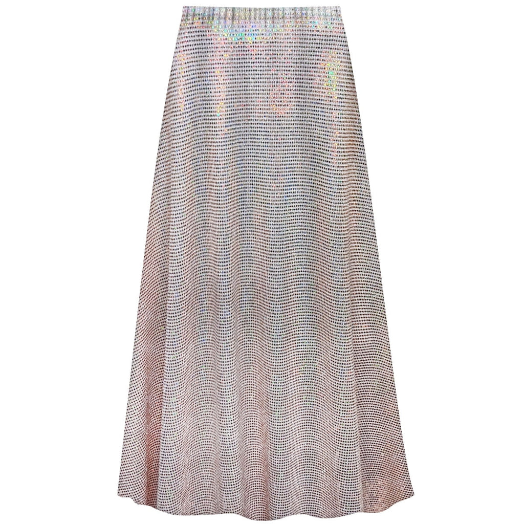 Plus Size Petite Boho Maxi Skirt with Elastic Waist L608