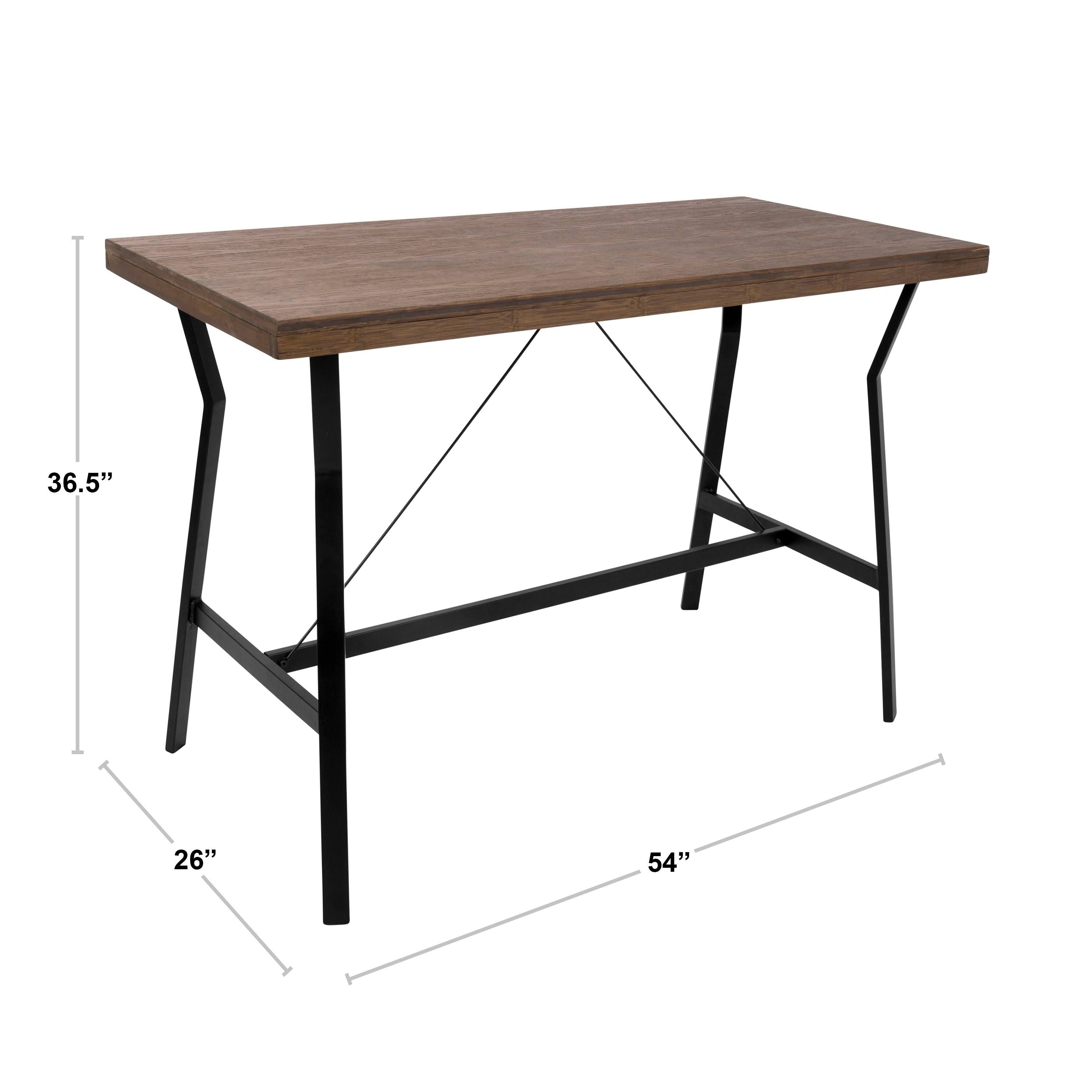 Industrial Walnut Wood Top Counter Table V245